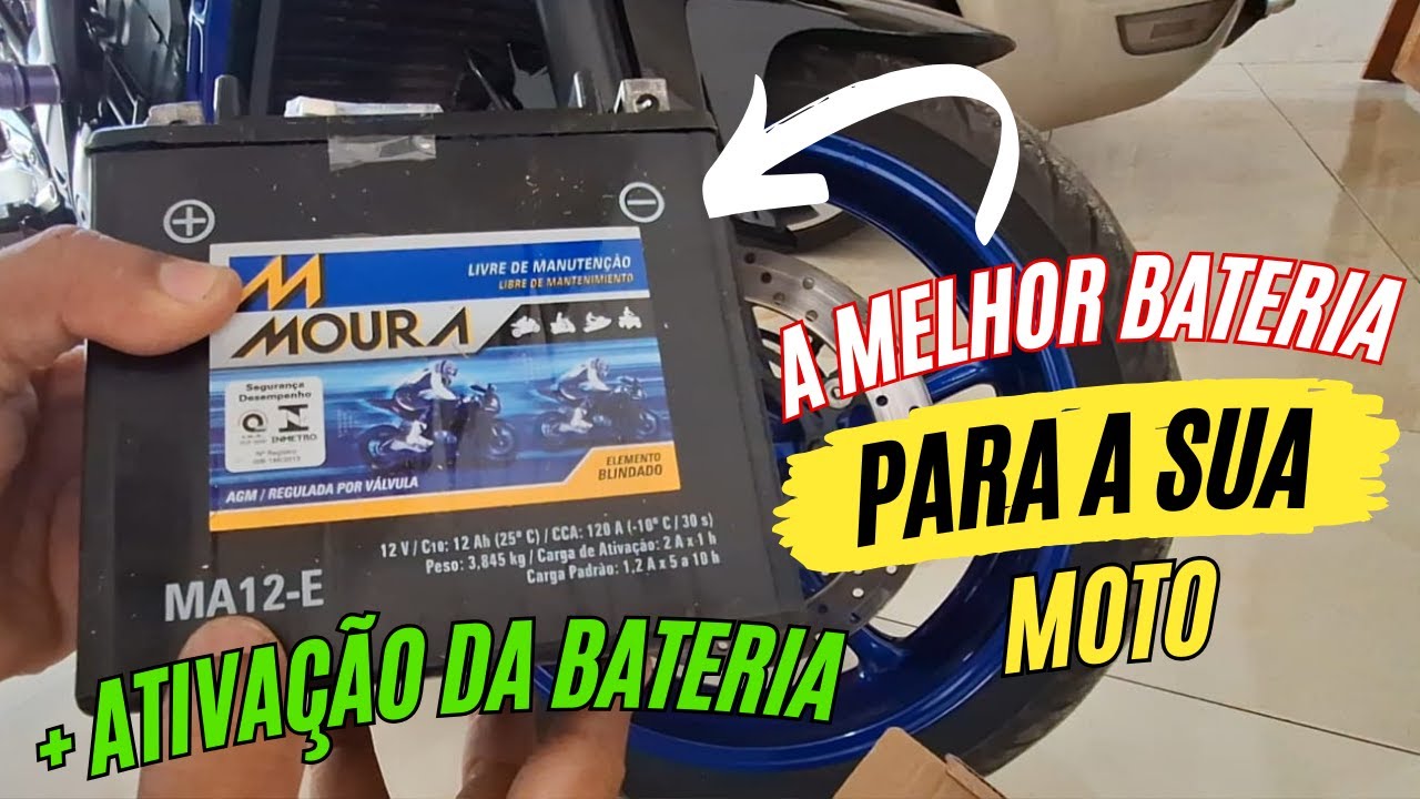 ✅ COMO ATIVAR BATERIA DE MOTO MOURA MA12-E 12AH - YAMAHA FZ6S