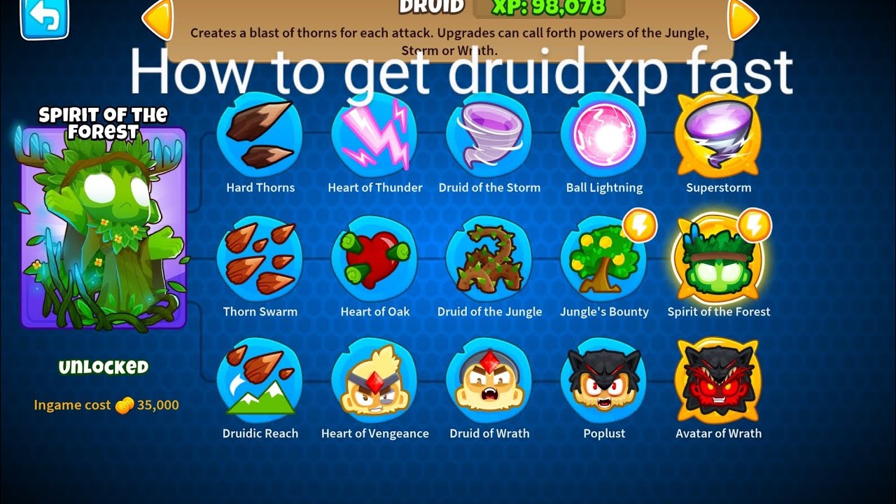 how to get druid xp fast (btd6)