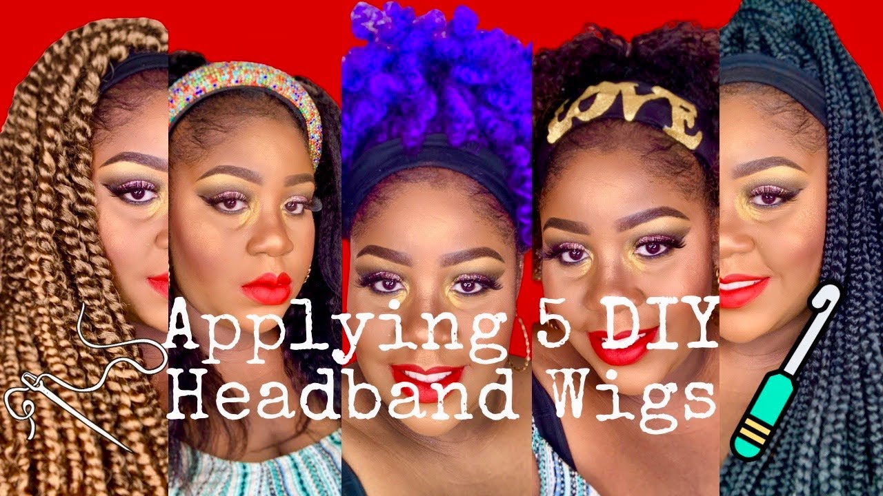 Headband Wig: Applying 5 DIY Headband Wigs Part 1 | Quick & Easy Styles | MissUniqueBeautii