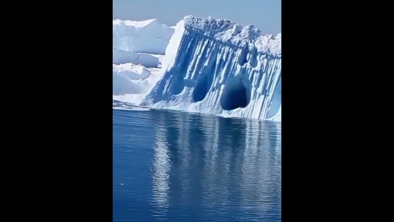 giant iceberg breaking #nature #glaciercollapse #iceberg