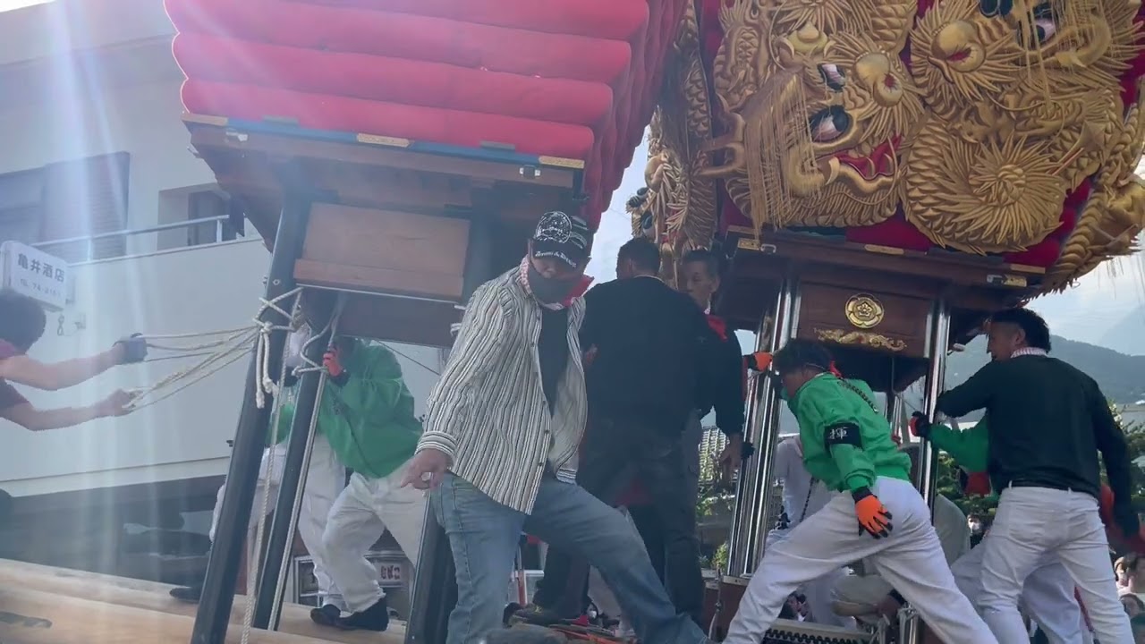 【上野太鼓祭り】泉太鼓台VS上天満太鼓台【土居太鼓祭り】