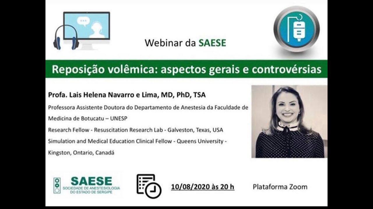 Reposição Volêmica: Aspectos Gerais e Controvérsias. Laís Helena Navarro e Lima