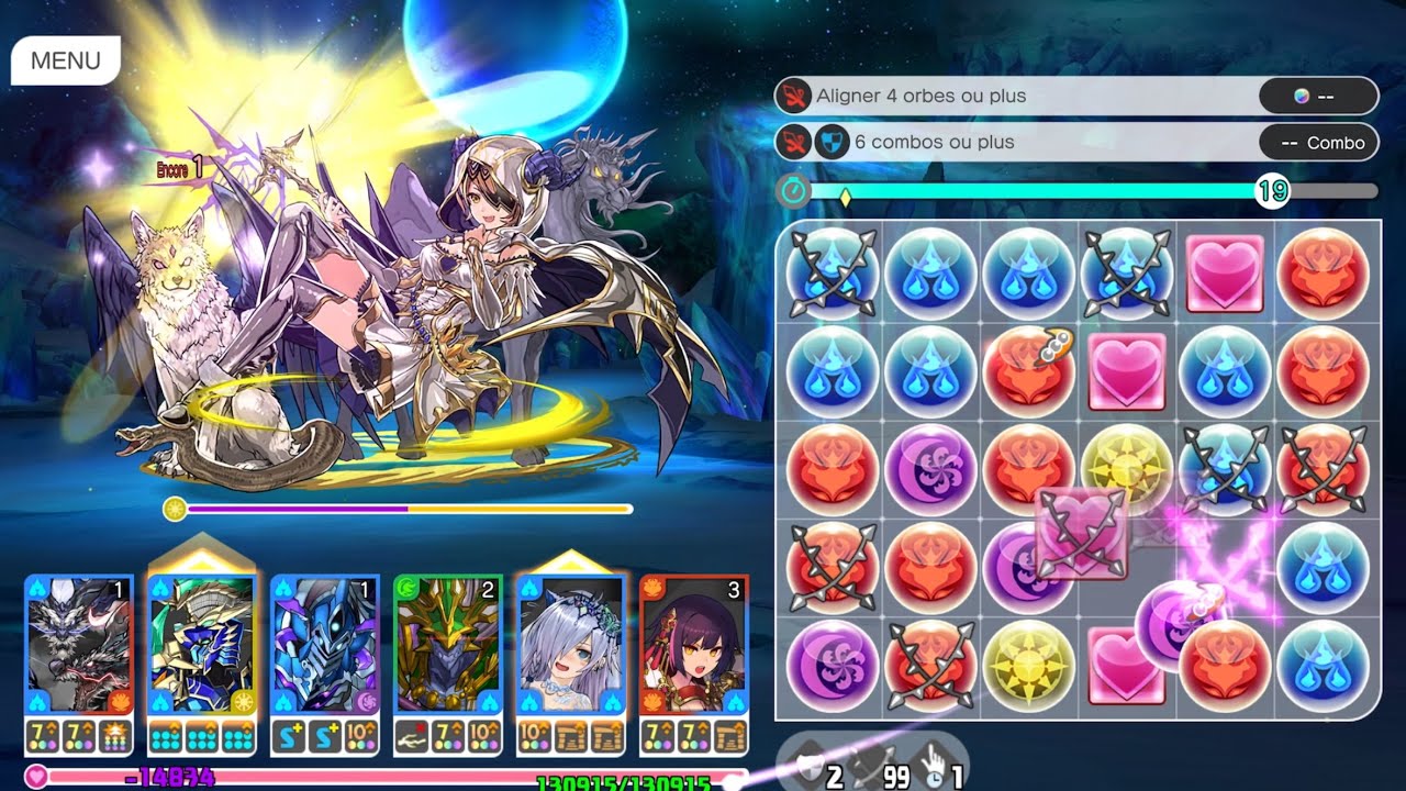 Puzzle & Dragons Story - Water Square XP team 