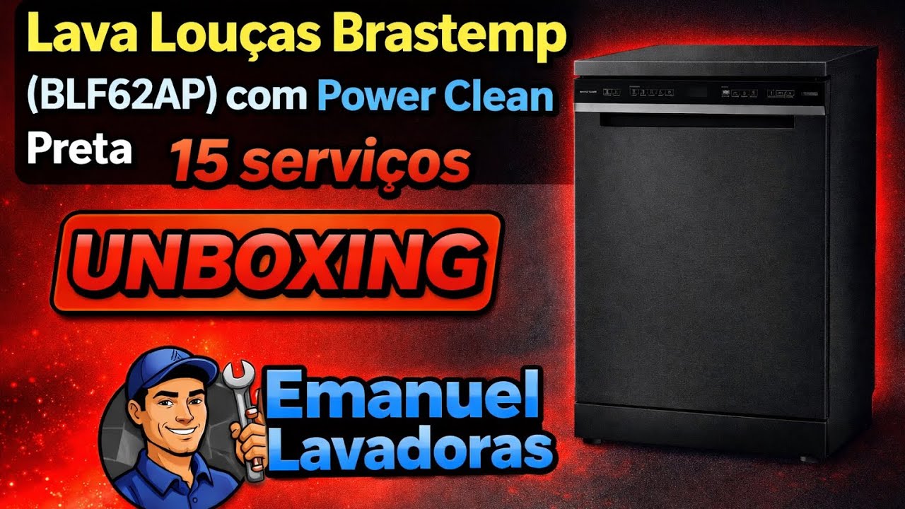 #unboxing lava louças Brastemp 15 serviços com power clean (BLF62AP) black “eclipse collection￼”