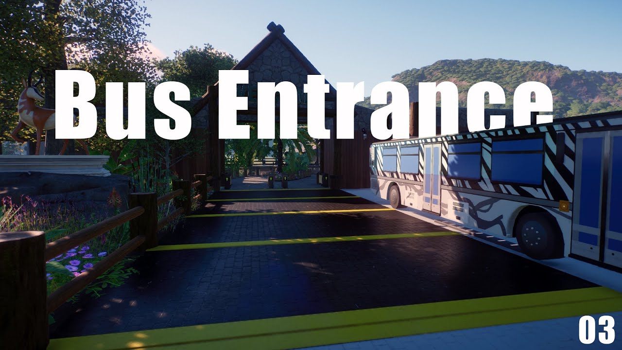 New bus ENTRANCE and parking | Planet Zoo Ep.03