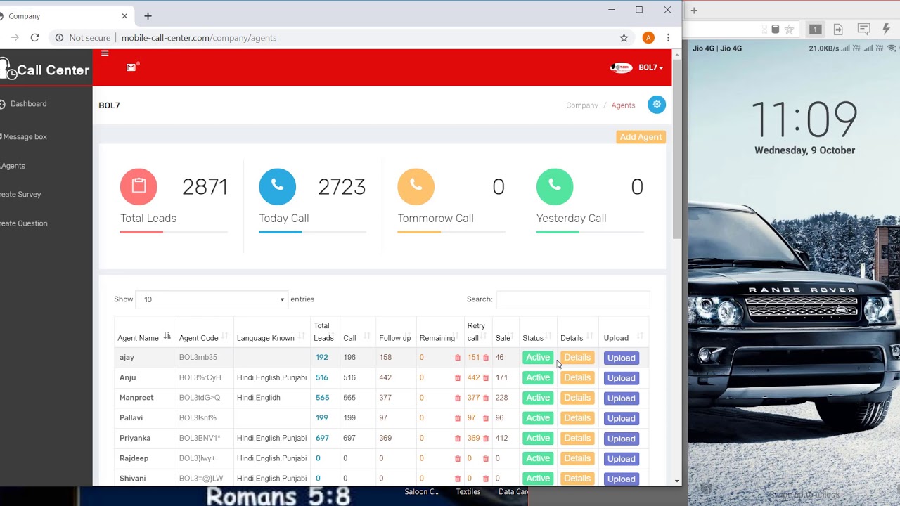 Mobile Based Call Center | English Demo | Best Android Call Center Software