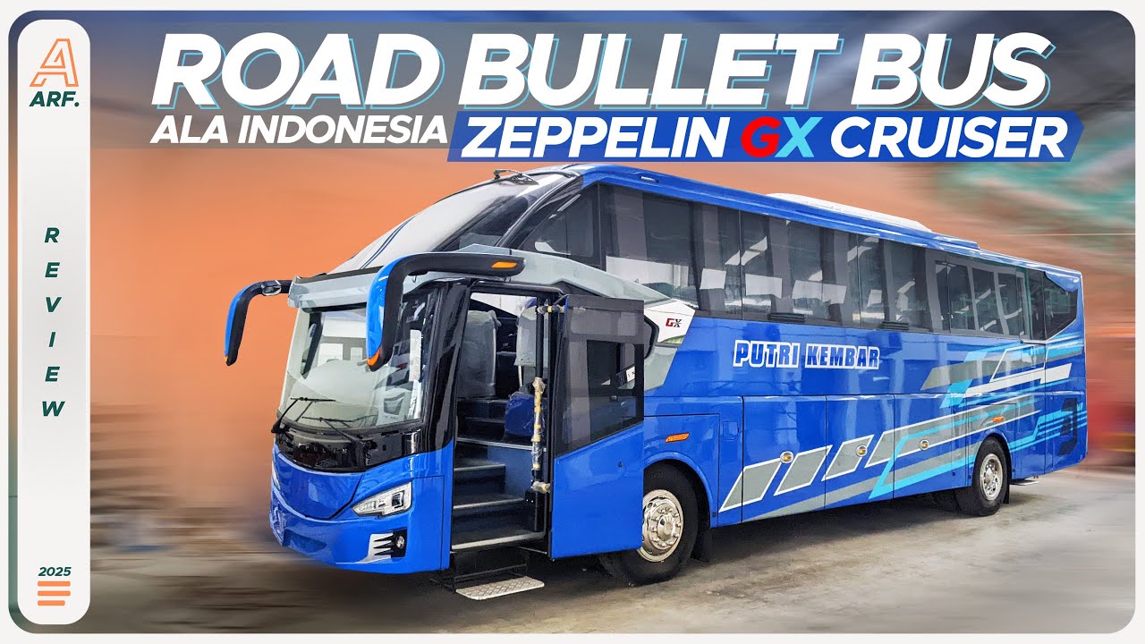 Road Bullet Bus Versi Indonesia !! Inilah ZEPPELIN GX CRUISER Double Glass Dari Karoseri Gunung Mas