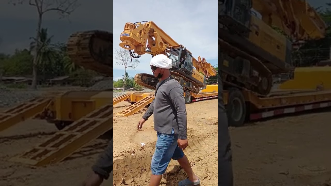 drilling rig xcmg 150xr-unloading safely.. ZAMBOANGA CITY