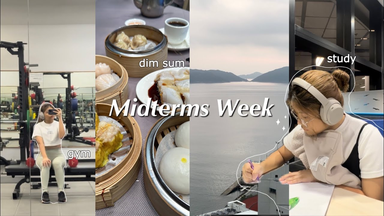 【HKUST🏫】Midterms Week vlog: TIRED & Overnight| 科大期中考：爆肝&累&熬夜 | English subtitles