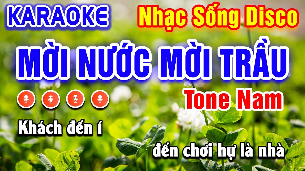 Mời Nước Mời Trầu Karaoke Disco Tone Nam | Beat Hay Dễ Hát | PVQ Karaoke