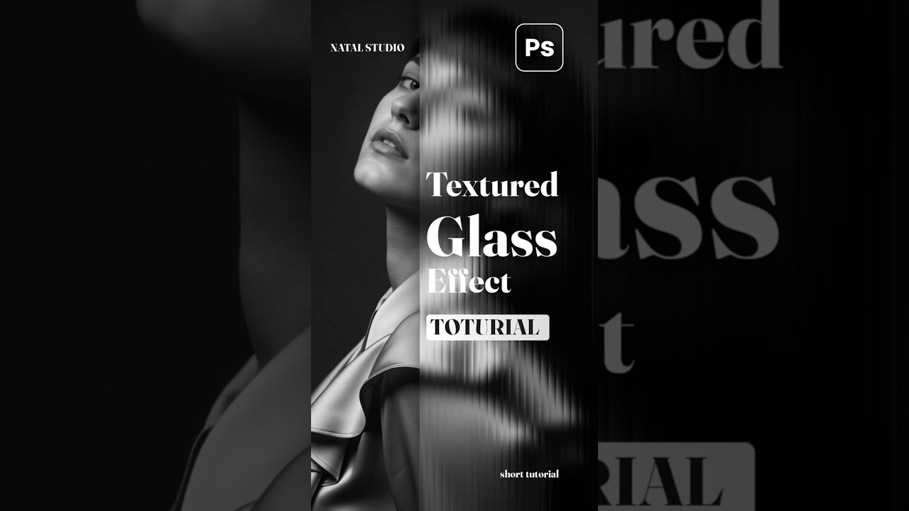 Photoshop Tutorial Create Textured Glass Effect with Patterns #photoshop #glasseffect