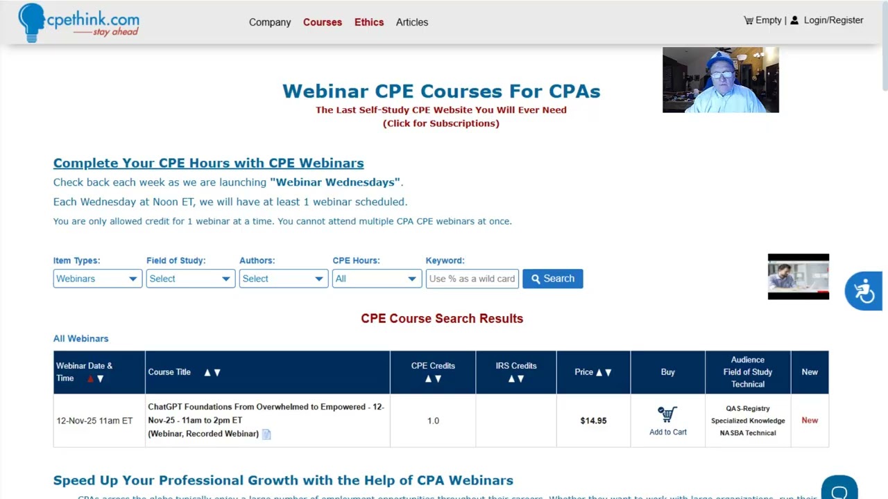 How CPEthink Webinars Work | Get Credit Fast Without Exams | CPEthink