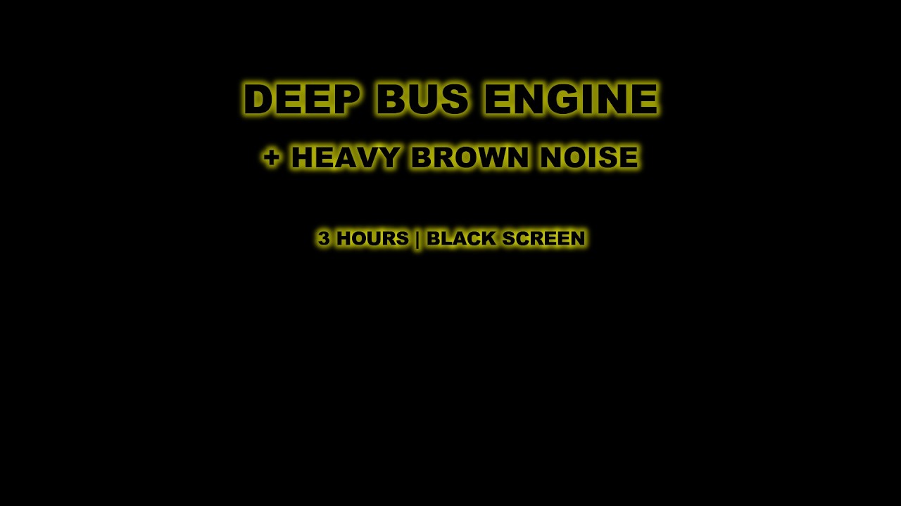 Deep Bass Bus Idling 3 Hours | Powerful Noise Masking for Sleep & Insomnia (Dark Screen)