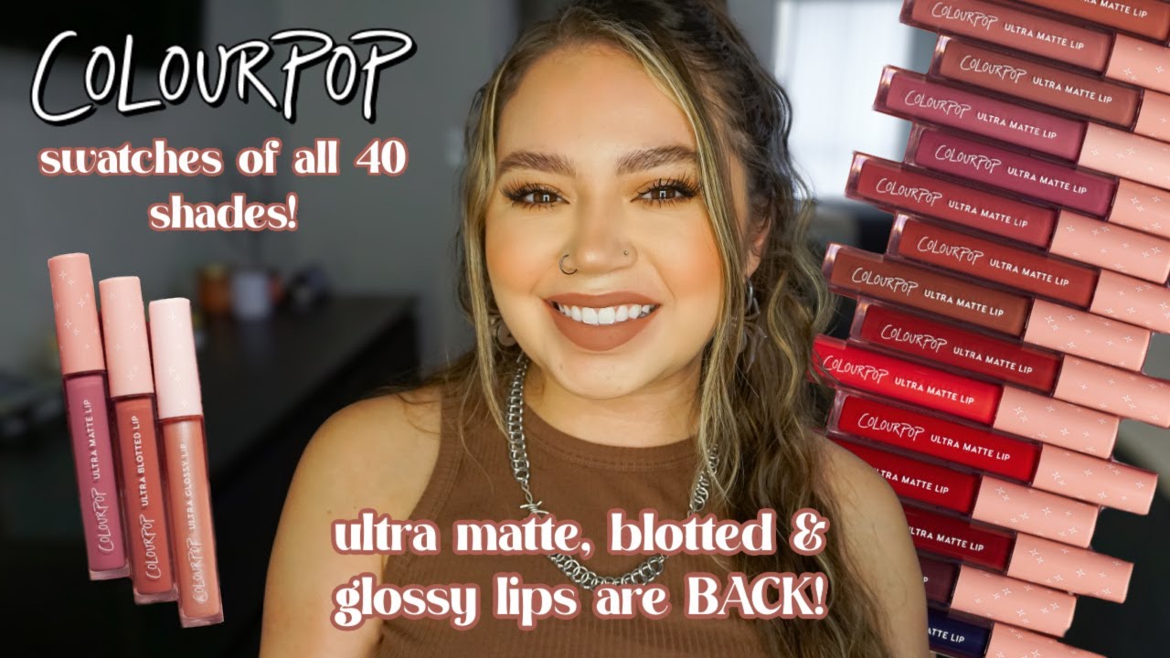 COLOURPOP ULTRA MATTE, BLOTTED & GLOSSY LIPS ARE BACK! 💄 SWATCHES + REVIEW! | Makeupbytreenz
