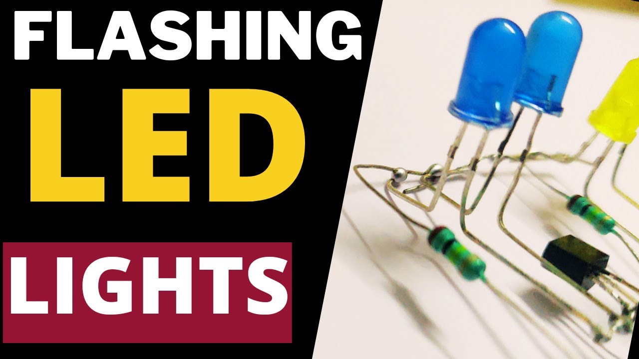 How to make a Simple LED Flashing lights at Home | DIY LED flashing lights at home