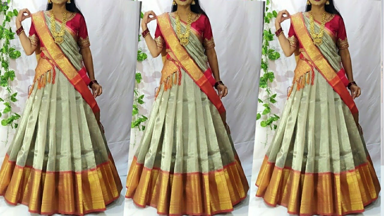 WEDDING PERFECT SAREE WEARING EASILY ELEGANTLY/LEHNGA SAREE DRAPING NEW WAY