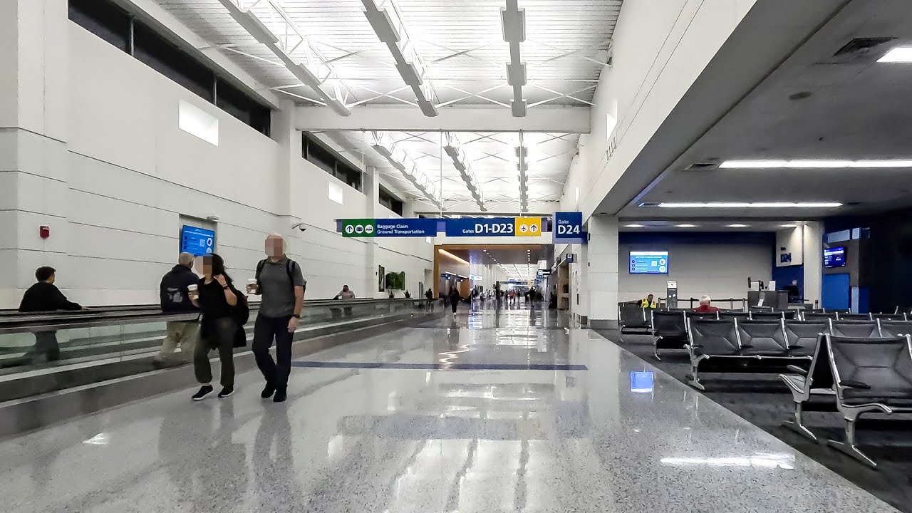 DTW Evans Terminal ASMR walk from end to end (September 2025)