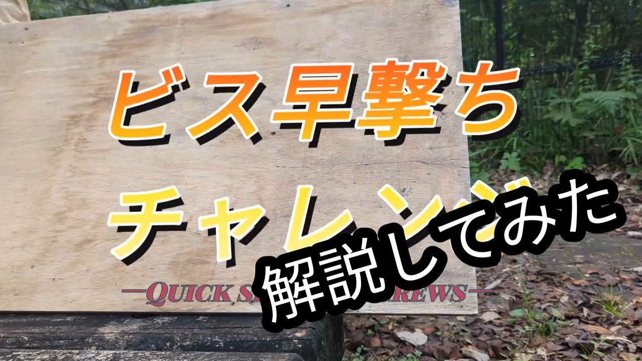 ビス早撃ち動画を自分で解説してみた