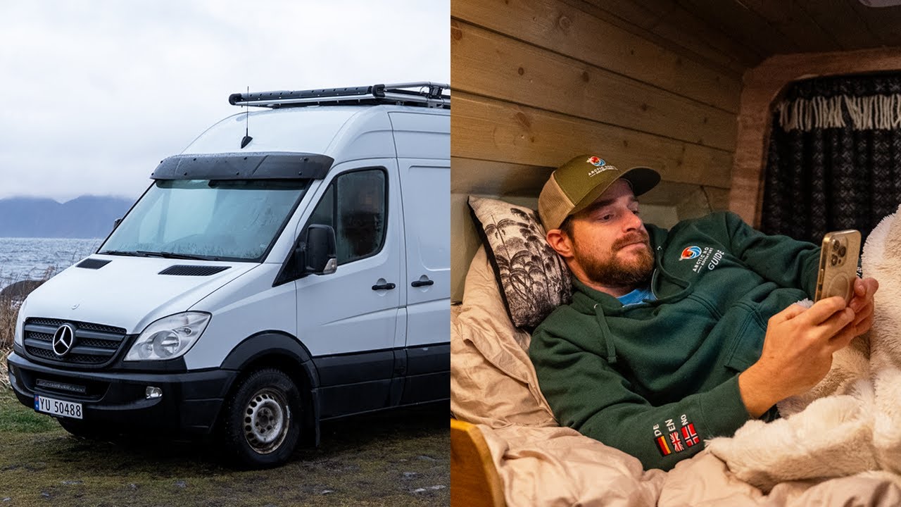 The REAL Winter Van Life No Snow, Just Grey! | Cosy Hacks & Surviving North Norway's Moody Season