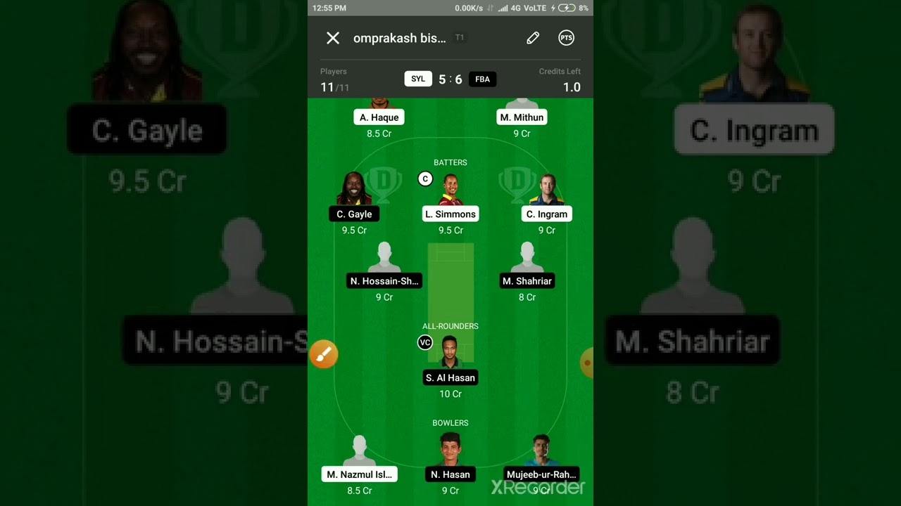 SYL VS FBA DREAM11 TEAM PREDICTION TODAY !! FBA VS SYL DREAM11 TEAM