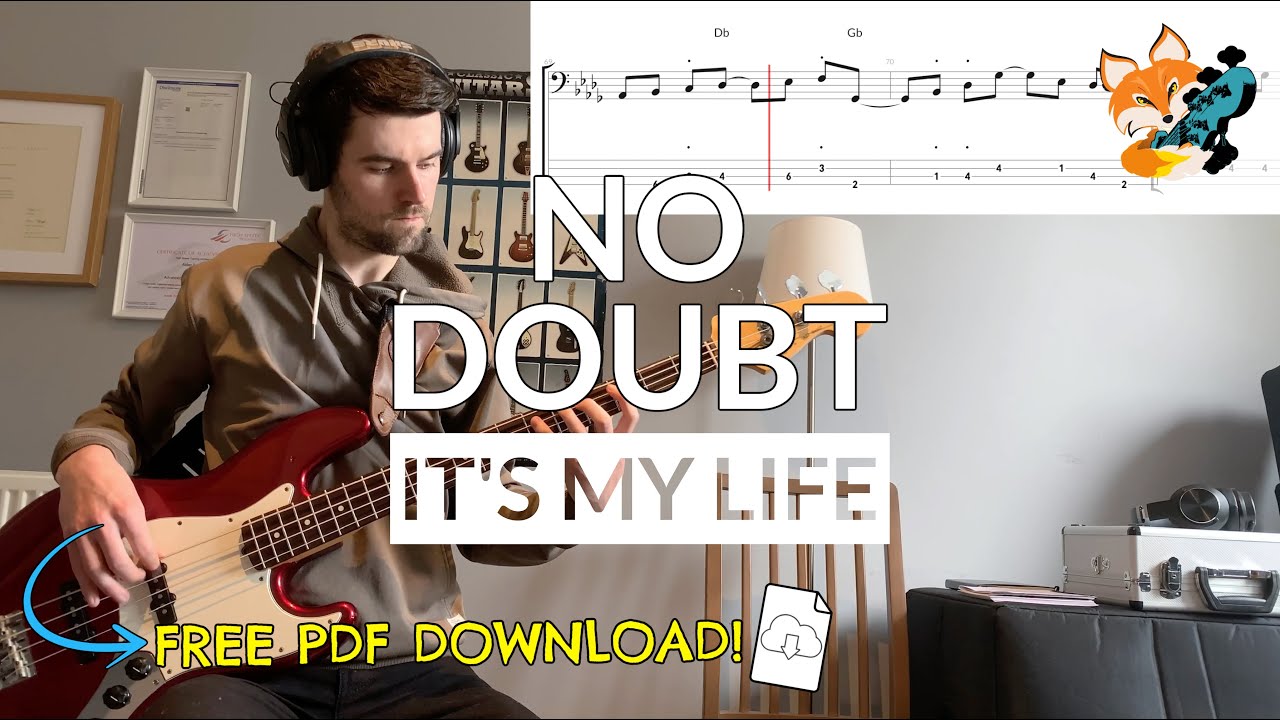 No Doubt - It's My Life (Bass Cover) | Bass TAB Download