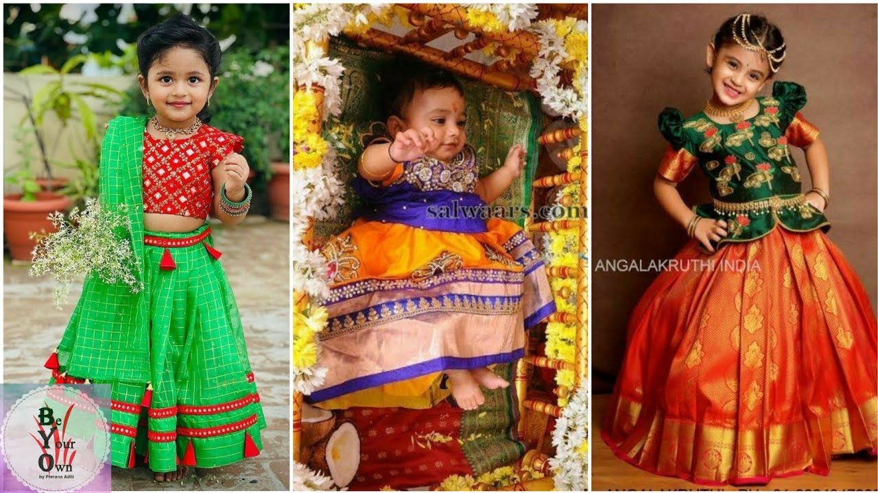 Vara MahaLakshmi Outfit for little Kids | Langa Blouse Designs |Be Your Own | Prerana Aditi #shorts