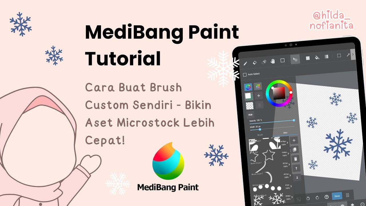 MediBang Paint Tutorial: Cara Buat Brush Custom Sendiri | Bikin Aset Microstock Lebih Cepat!