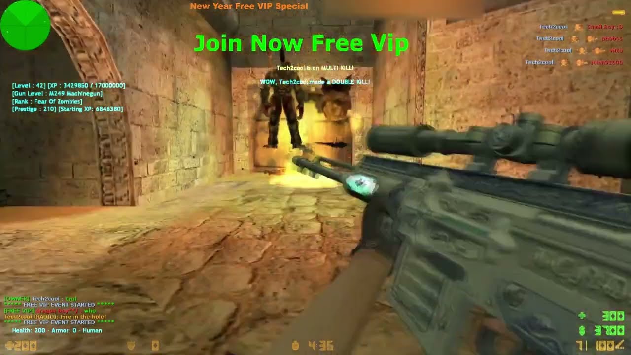 Zombie Avenger Swarm + GUNXPMOD + Powers Free VIP Ramadan [FastDL] | Join Fast | CS 1.6