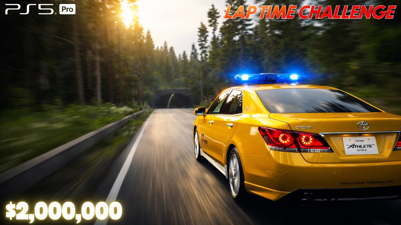 GT7 Lap Time Challenge &ndash; Trial Mountain Reverse | Crown Athlete Safety Car #gt7gameplay #gt7 