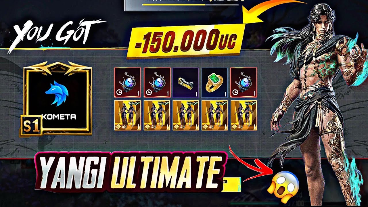 150.000 UC HAMMASINI OLDIK 😍 KOMETA PUBG OPEN CASE 🥶