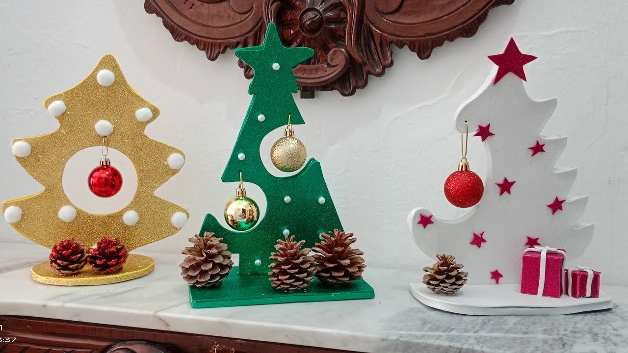 3 ideas de adornos navideños 2023 // como hacer arbolitos navideños