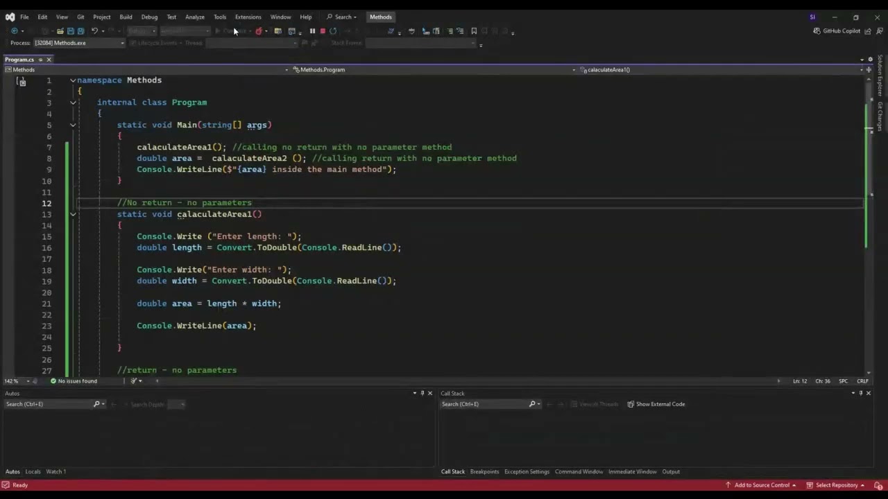 Methods with parameters