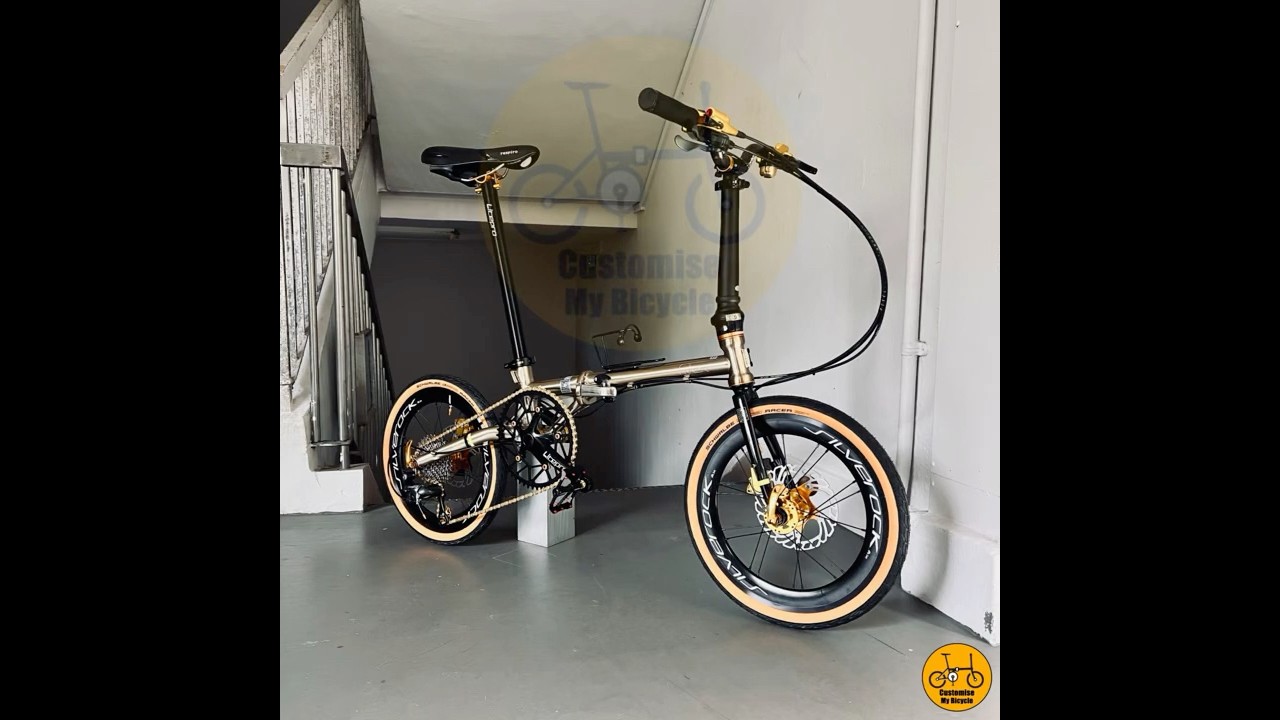 Fnhon Gust 18&rdquo; &bull; Shimano 10s &bull; Titanium Gold #fnhon ##foldingbike #fnhongust #bikelife #bicycle
