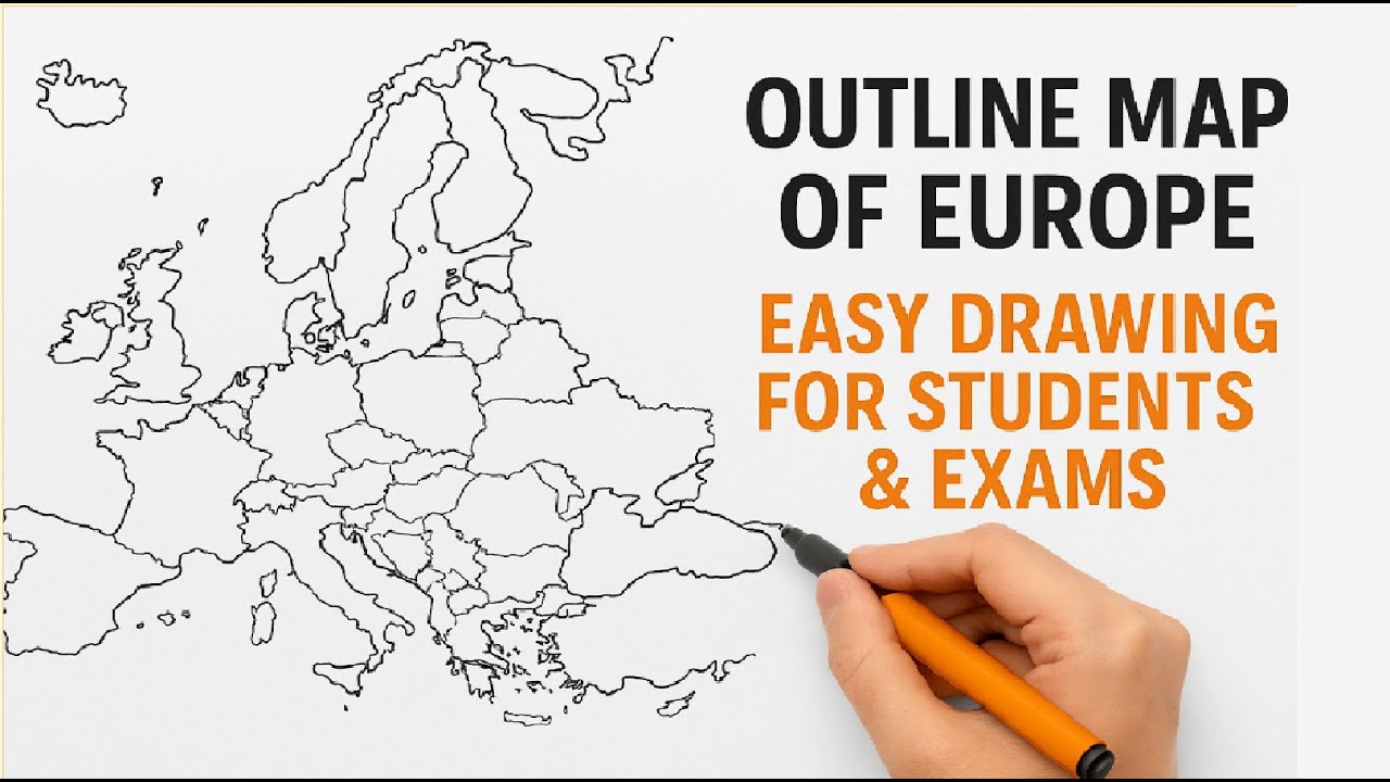 Outline Map of Europe | Easy Drawing for Students & Exams