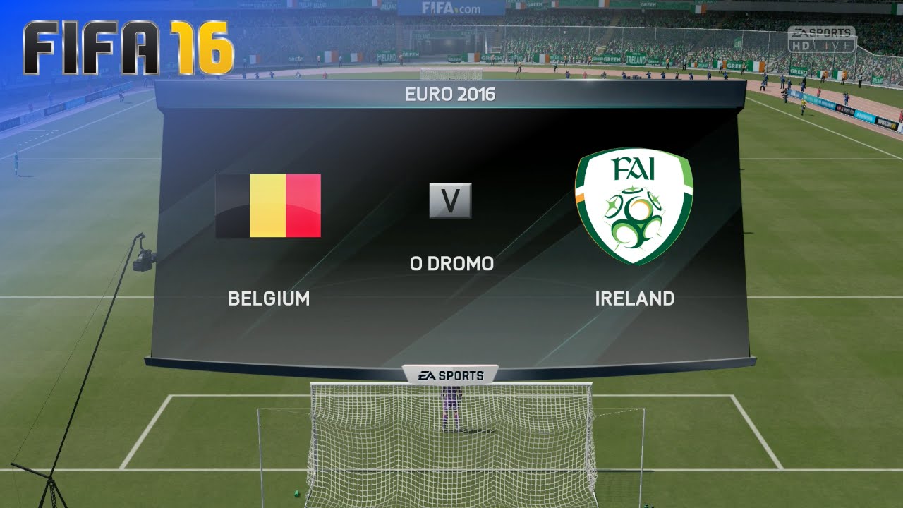 FIFA 16 - Belgium vs. Ireland (EURO 2016 - Match #22)
