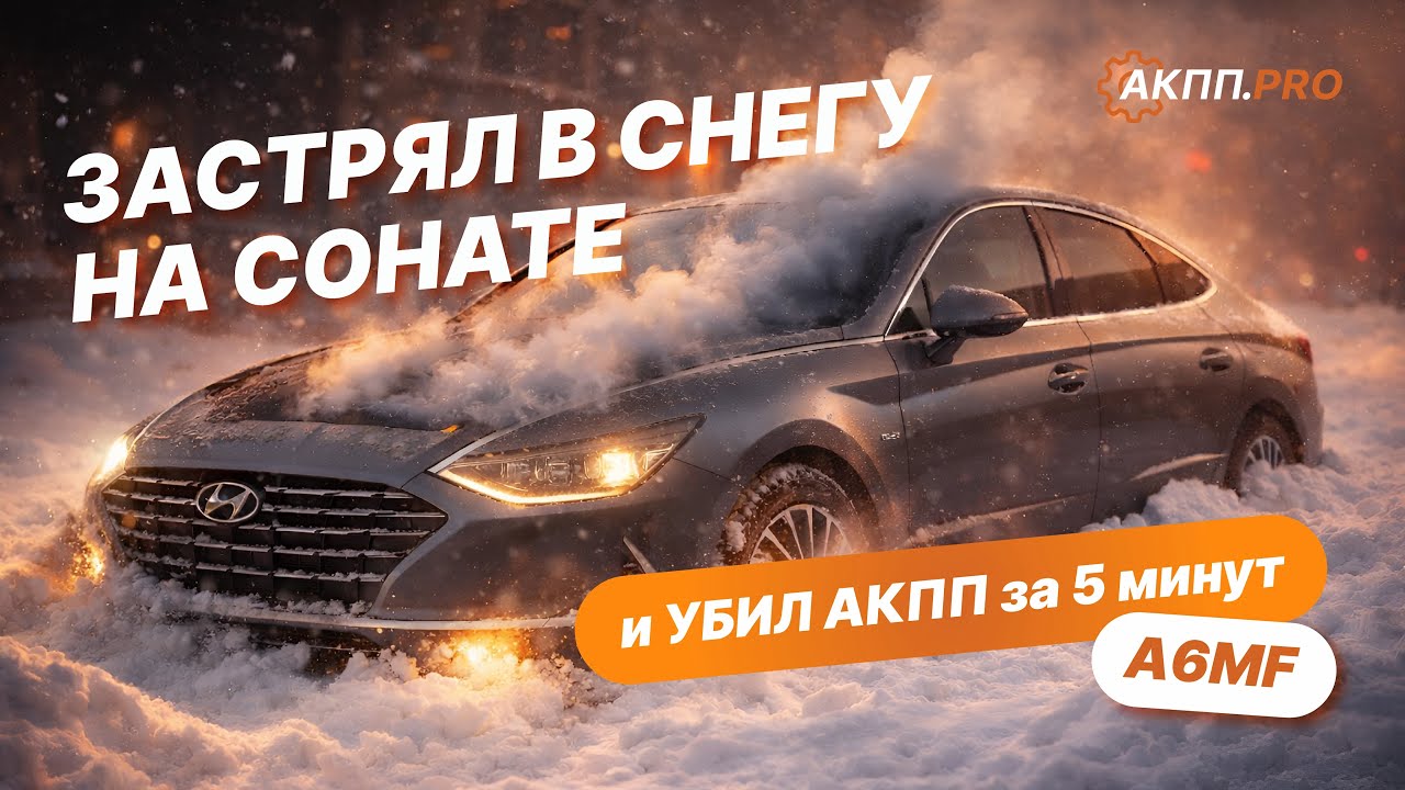 Застрял в снегу на Сонате и убил АКПП за 5 минут!