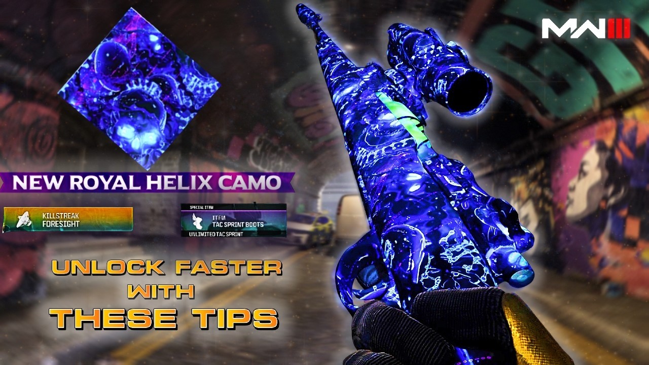 EASY way to Unlock RARE *ROYAL HELIX* GLOWING CAMO in MW3 (Tips to UNLOCK in 24 HRS)