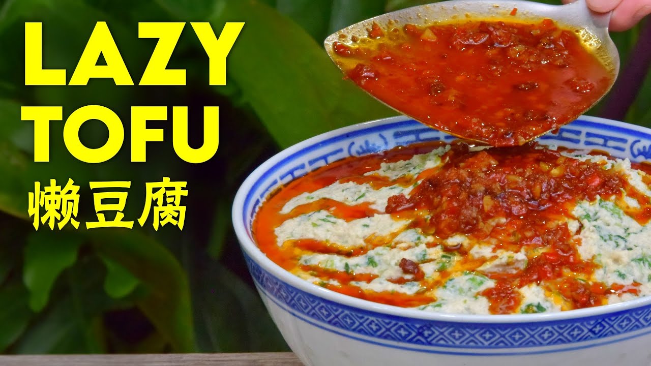Chili smothered over lazy tofu, downed with rice