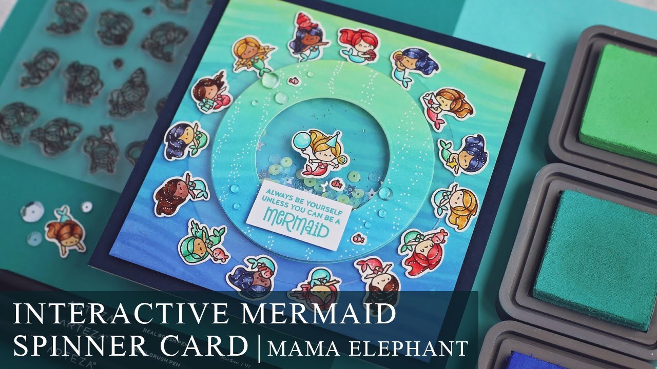 Interactive Mermaid Spinner Card | Mama Elephant