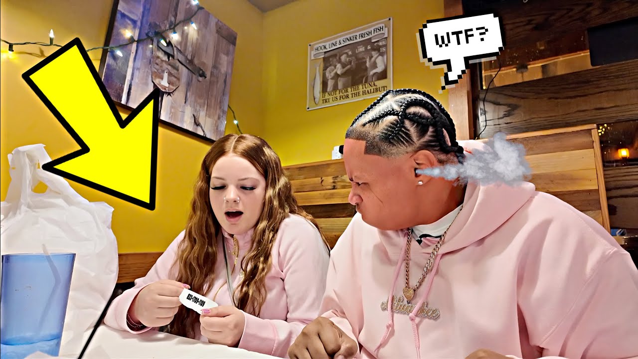 ANOTHER STUD GAVE ME HER NUMBER AT THE RESTAURANT !!! WE STARTED ARGUING