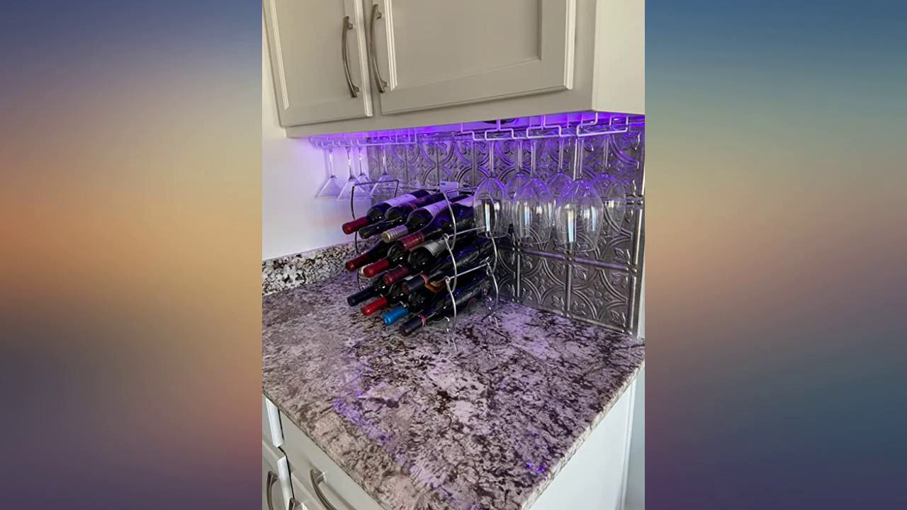 Wine Glass Rack - Under Cabinet Stemware Wine Glass Holder Glasses Storage Hanger 2 review