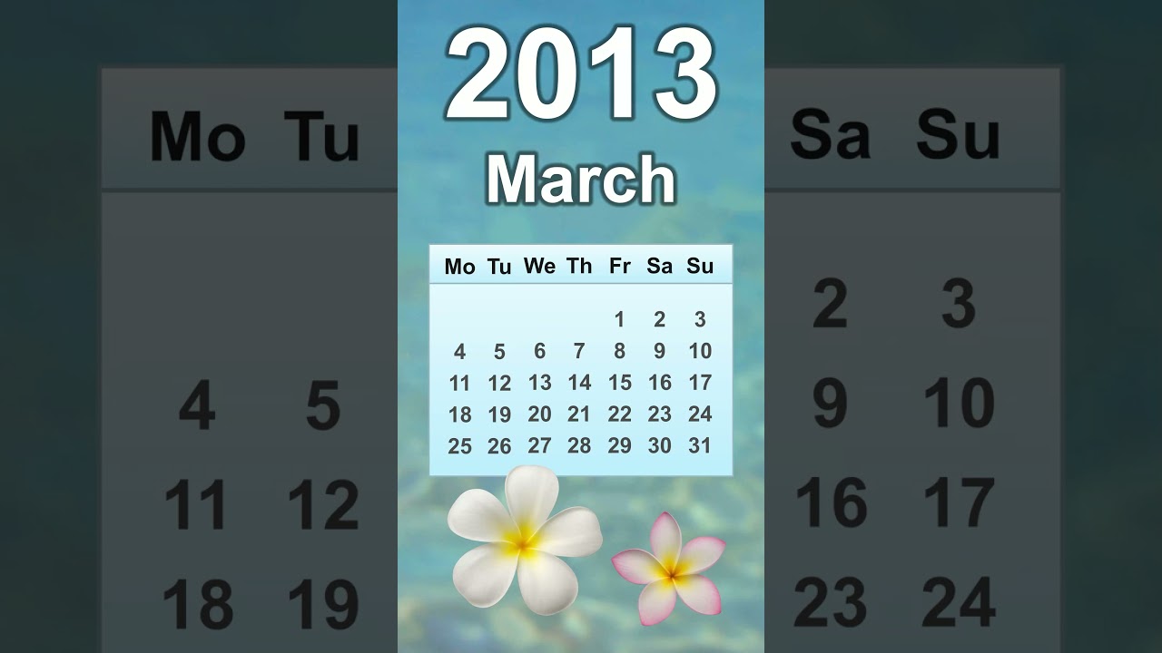 March 2013 Calendar