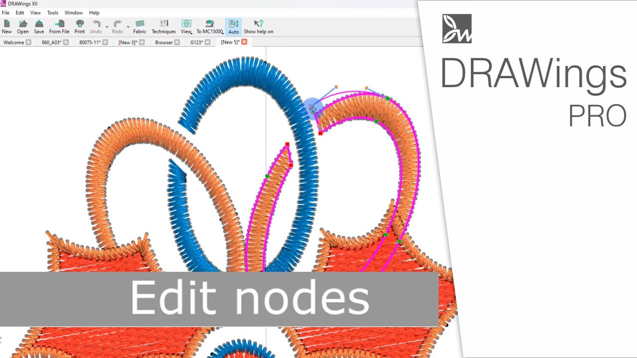 Mastering Node Editing (Edit shape) in Embroidery Designs: A Comprehensive Guide
