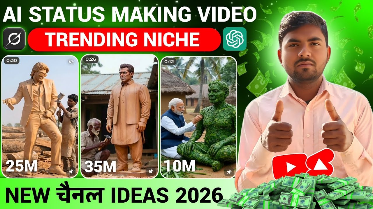 AI Statue Making Video Kaise Banaye | Trending AI Video Editing 2026 🔥