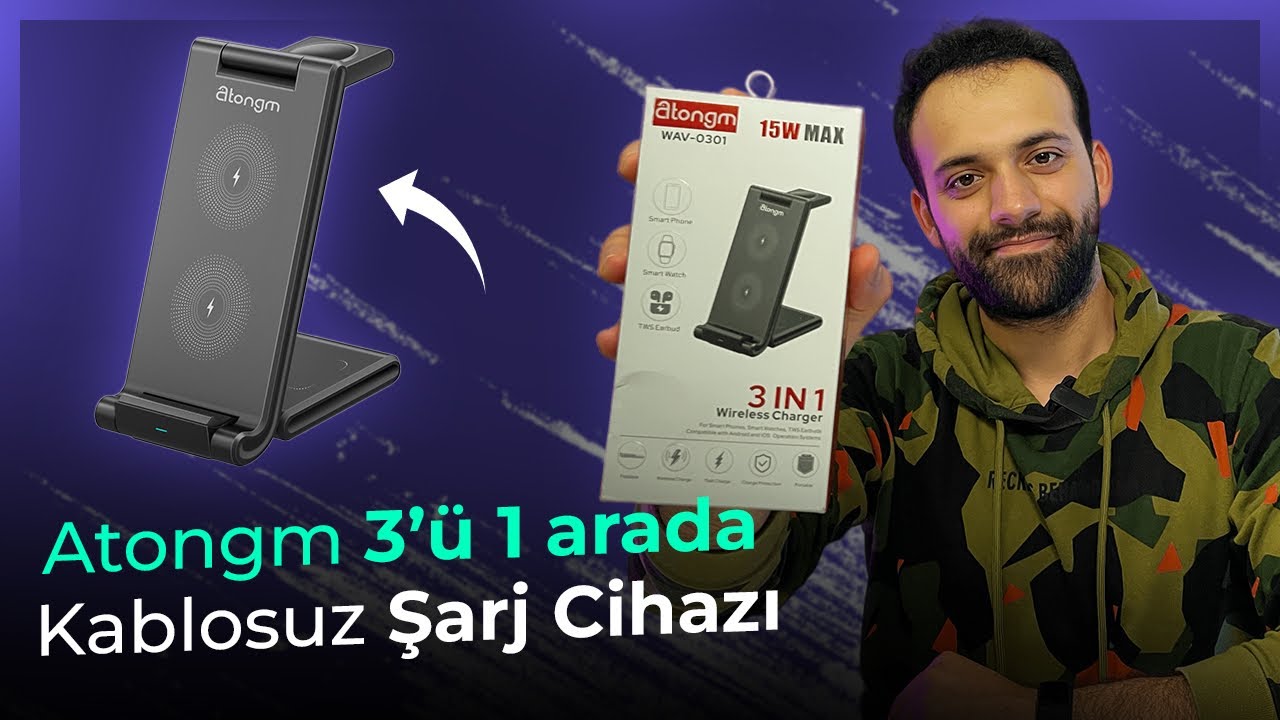 ATONGM 3N1 KABLOSUZ ŞARJ CİHAZI İNCELEMESİ #atomgm #3n1 #teknoloji