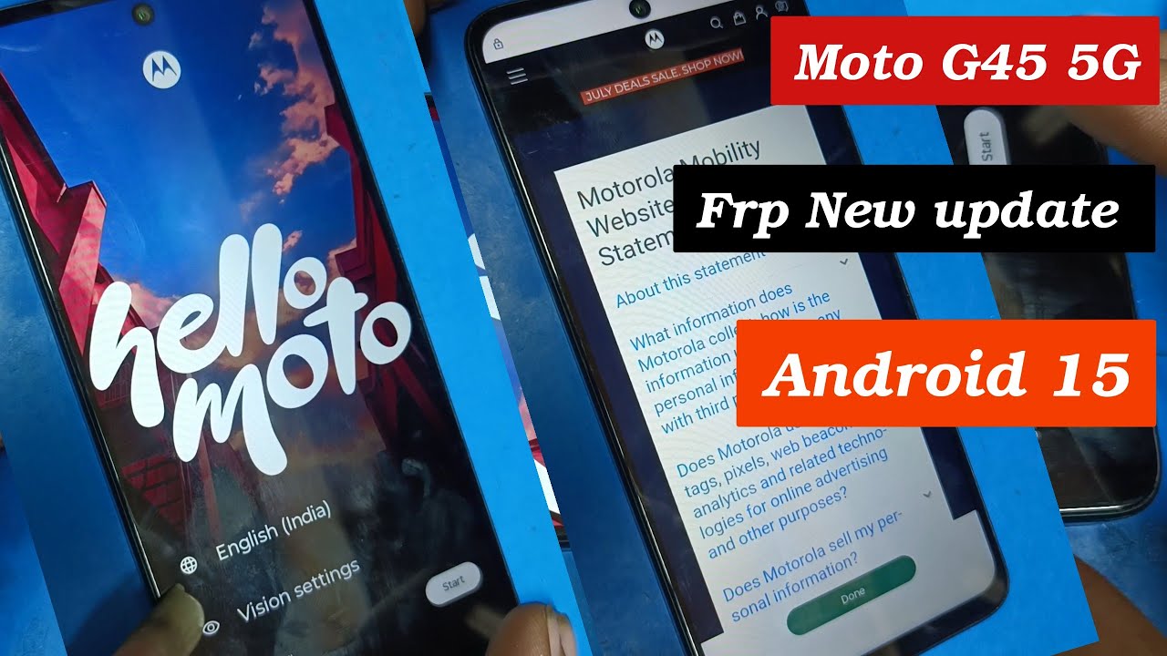 Moto G45 5G Android 15 Frp bypass All method #motorola #frpbypass #googlebypass