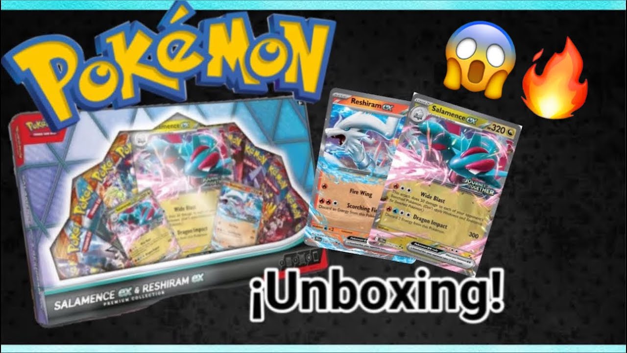 ¿Valio la pena? Unboxing Salamence ex & Reshiram ex Premiun Collection 🃏🔥