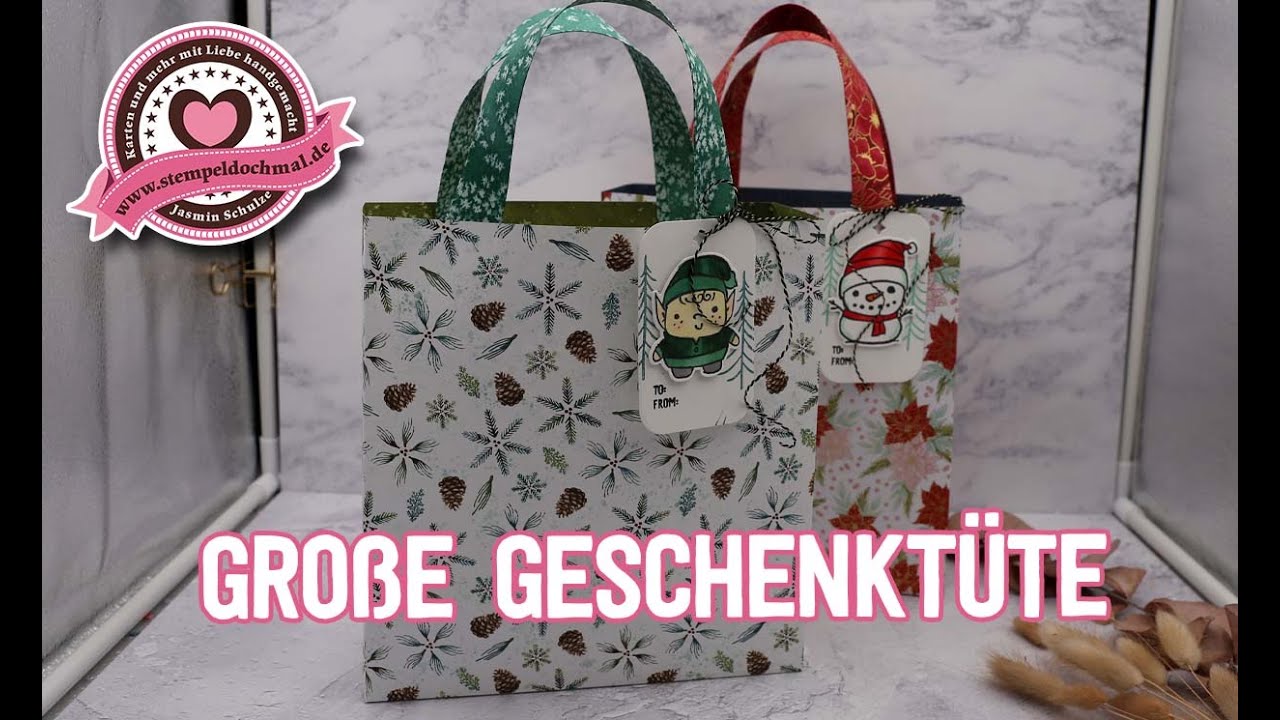 Große Geschenktüte basteln | Perfekt für Weihnachten