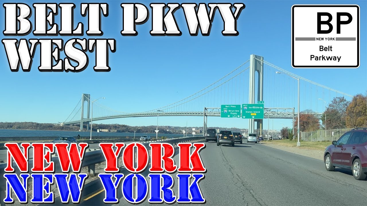 Belt Parkway West - Brooklyn and Queens - New York City - 4K Highway Drive