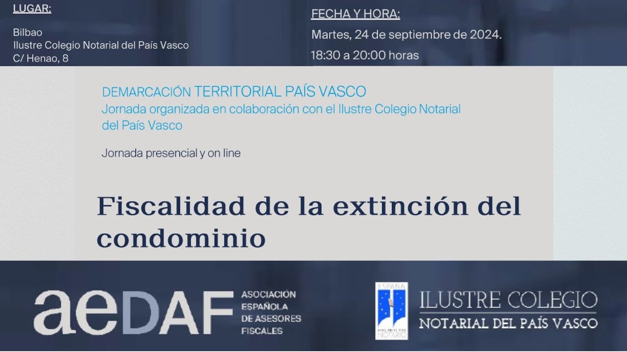 FISCALIDAD DE LA EXTINCIÓN DEL CONDOMINIO